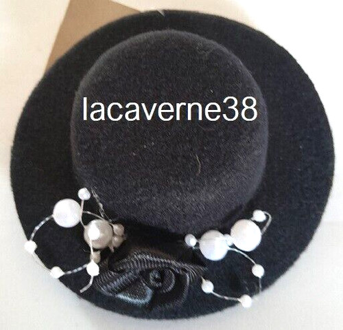 Mini chapeau diam - , noir