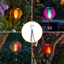 45cm Jardin Lanterne Lampe LED Solaire Hot Air Ballon Suspendu Extérieur