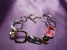 Swarovski Silver Tone Bracelet W/ Crystals & Rhinestones W/ Box