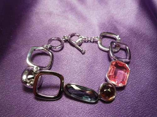 Swarovski silver tone bracelet - silver,