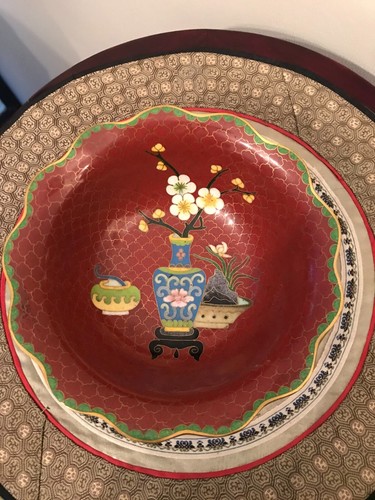 Cloisonne coupe bol vase pot - coupe,
