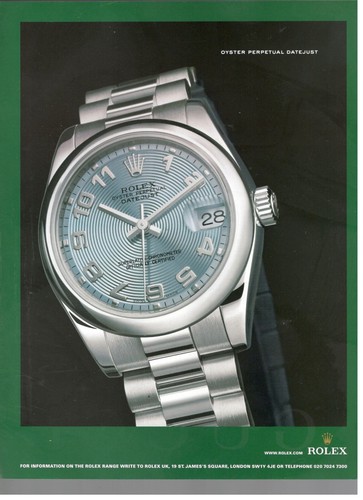 Rolex publicité 2005 montre - rolex,