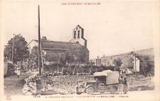 CPA 66 VILLENEUVE LES ESCALDES L'EGLISE ( VOITURE DU BOUCHER BOUCHERIE AMBULANTE