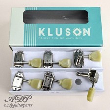 Mecaniques 3+3 Vintage Kluson Nickel boutons Tulipes Simple Anneau