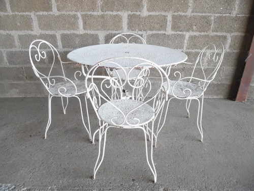 Ancien salon jardin fer - ancien,