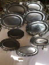 Etain. Plats ovales, grands et
