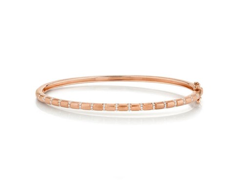 14k rose brossé finition - 14k,