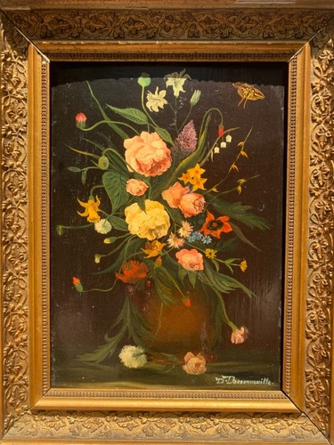Antique huile sur bois nature - antique,