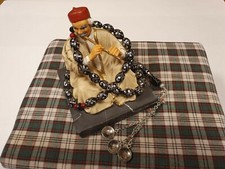 Chapelet 33 Perles de Yusr Noir Incrusté d'Argent Perles Tasbih