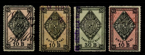 Roumanie lot 4 timbres - roumanie,