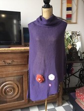 Poncho Desigual Taille M Laine Mohair Super Douce TBE