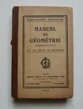 mathématiques manuel de géométrie enseignement libre 5ième 4ième 3ième 1940