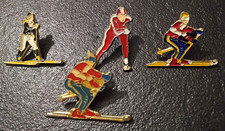 Pin’s Lot de 4 Sports d’Hiver, Ski, Ski de Fond, Patinage de Vitesse (126)