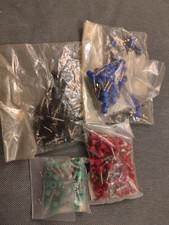 lot 100 DOUILLEs DE PANNEAU ISOLEE rouge noir vert bleu banane