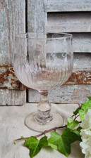 ANCIEN GROS VERRE EN VERRE MOULE ET GRAVE DE MARIEE SOUVENIR DE LA FETE