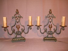 Paire de candélabres fer forgé début XX ème siècle