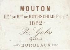 1 Etiquette Chateau Mouton Rothschild 1882