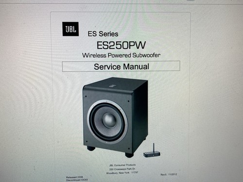 Jbl es250pw service manual - service,