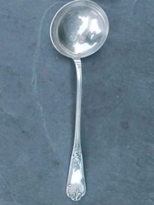 Cuillère  à Crème Louche Louis  XV Marly ,Deetjen,  Métal Argenté , Ancien .