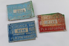 Anciennes plaques d'immatriculation remorque agricole bassin années 70 moteur...