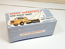 DINKY SUPERTOYS CAMION PETROLIER SAHARIEN GBO BERLIET ET CHEVRE BOITE D ORIGINE