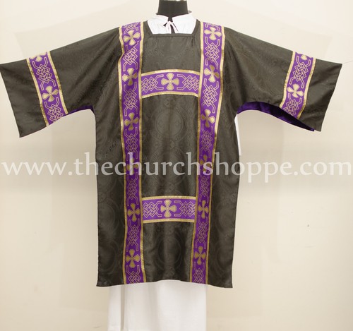 Chasuble dalmatique noire avec - chasuble,