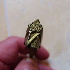 RARE FER A DORER FLEURON EN BRONZE " N " de NAPOLEON avec COURONNE IMPERIALE