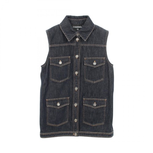 Gilet denim boutonné - en,