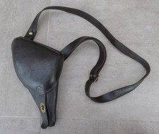 Etui Jambon + Bretelle Révolver règlementaire 1873 1874 guerre WWI Cuir noir TBE