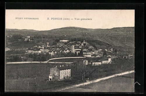 Cpa poncin vue generale - poncin,,