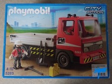 5283 Playmobil City Action/ Camion de chantier plateau benne basculante ridelle