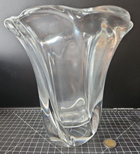 XXe vers 1960 Grand Vase Cristal 25 cm Signé DAUM FRANCE 6,20 Kg LOURD ! Vintage