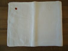 NAPPE LIN DAMASSE MONOGRAMME GS LINGE ANCIEN