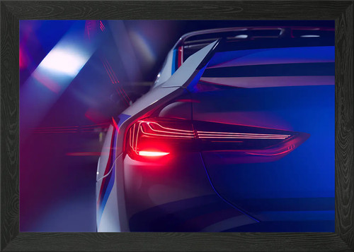 Bmw csl light art - bmw, framed