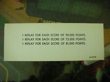 carte score pour flipper: HOT SHOT...BIG SHOT