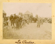 France, Militaires et une cantine en plein air, ca.1895, vintage citrate print V