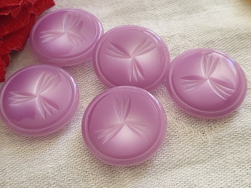 Lot boutons vintage lavande - boutons,