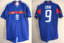 Maillot Equipe de France 2004 Cissé Adidas #9 Shirt Football Jersey - M