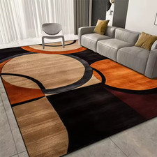 Tapis salon moderne orange