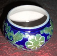 Vase pot en grès vernissé