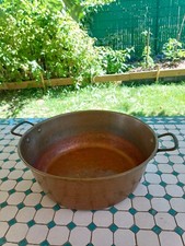Ancienne Bassine à Confiture en Cuivre massif.