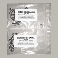 SUZUKI RG 250 GAMMA 1983-1987 kit n°1 vis BTR inox carburateurs RG250