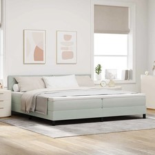 Lit à ressorts avec matelas avec tête de lit Velours Moderne à ensachés vidaXL v