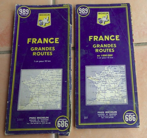 Lot cartes michelin 989 - cartes,