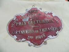 ancienne plaque concours 1923