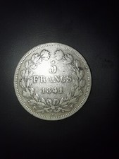 5 FRANCS 1841 W LOUIS PHILIPPE ARGENT