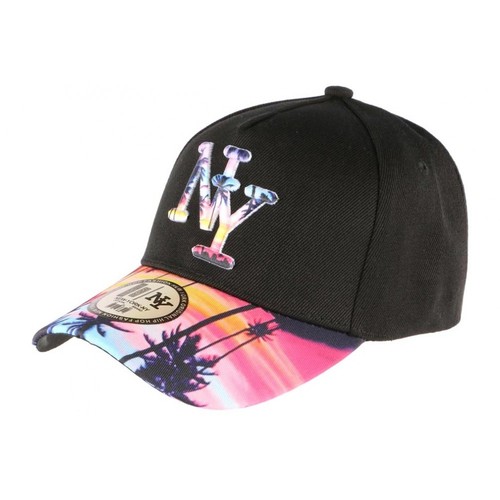 Casquette bleue rose - casquette,