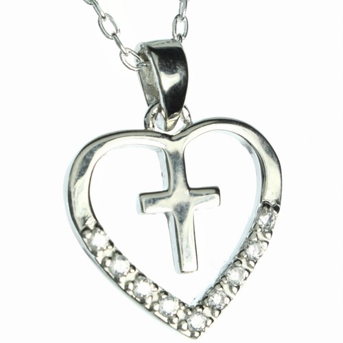 Collier avec coeur - et, en