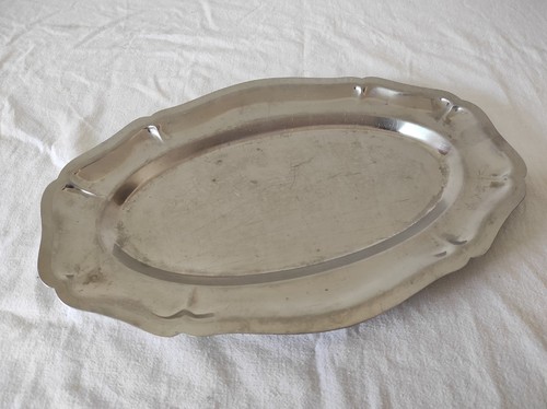 Plat service ovale inox - de,