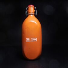 Bouteille gourde métal orange rouge vintage TRIGANO sport voyage France N8235  